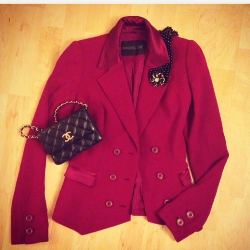 Rachel Zoe wine colored blazer size 4